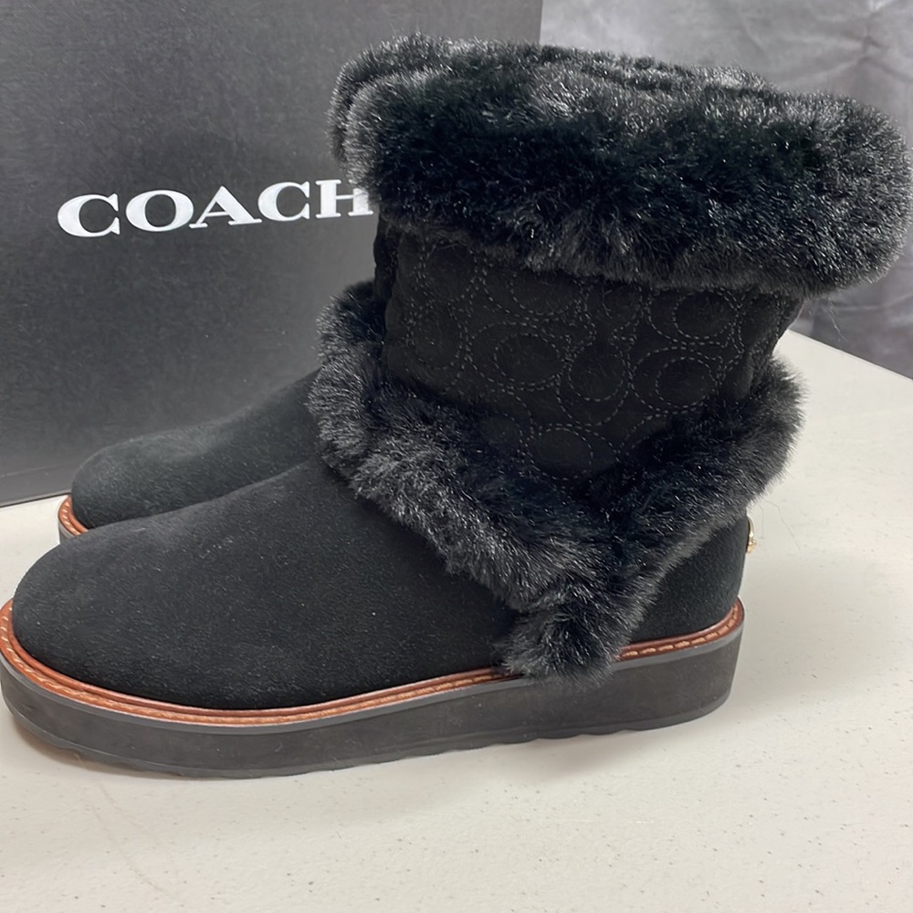Coach Black Izzie Boot Size 6 1/2 B - Picture 1 of 8